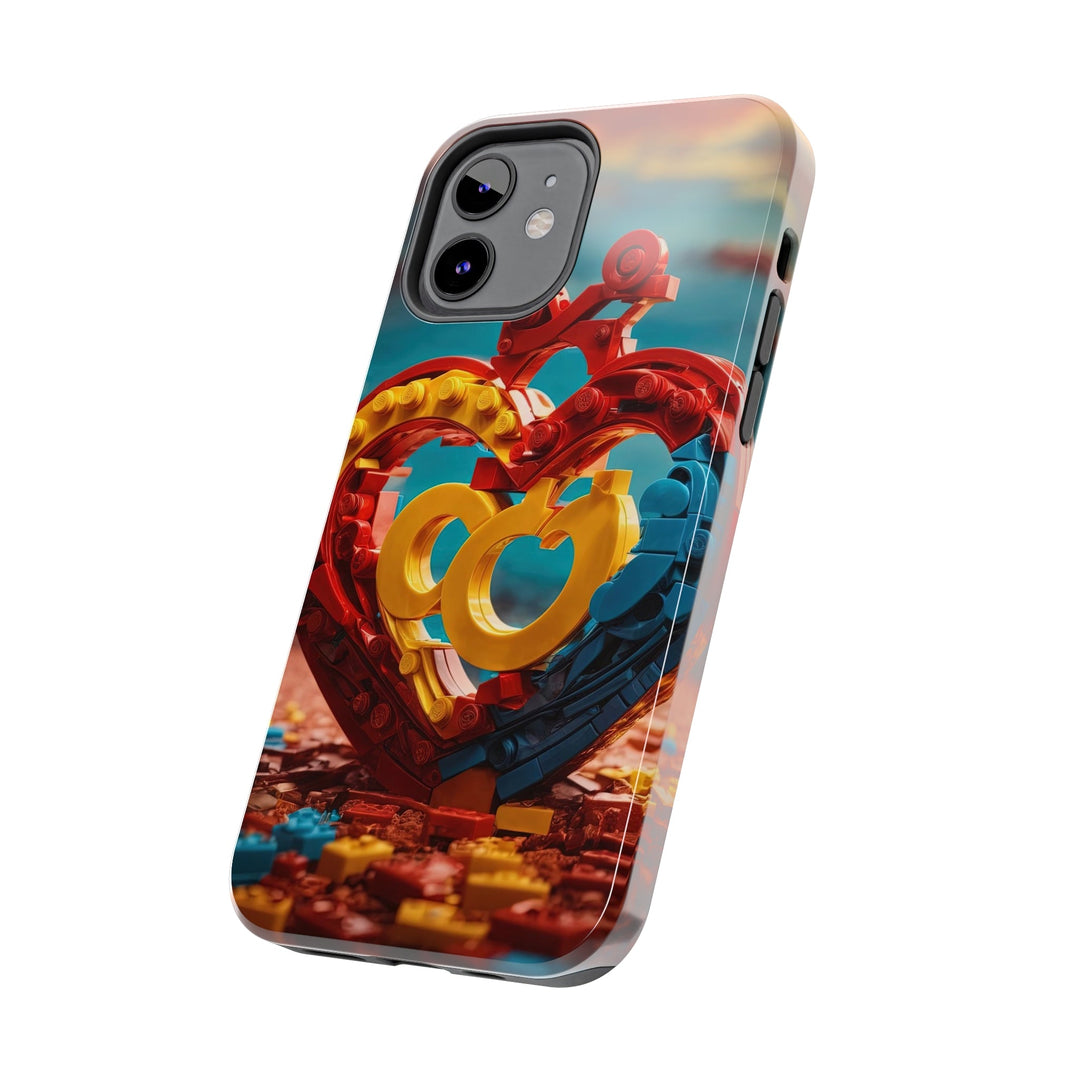 Lego Heart Sunset - Tough Phone Case - Phone Case - g(0D·IO) - iPhone 13 Mini - -