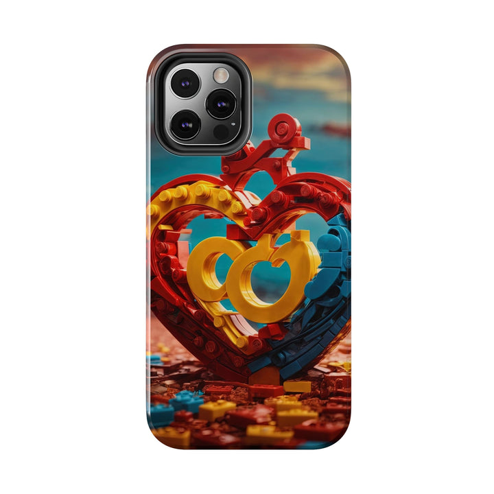 Lego Heart Sunset - Tough Phone Case - Phone Case - g(0D·IO) - iPhone 13 Mini - -