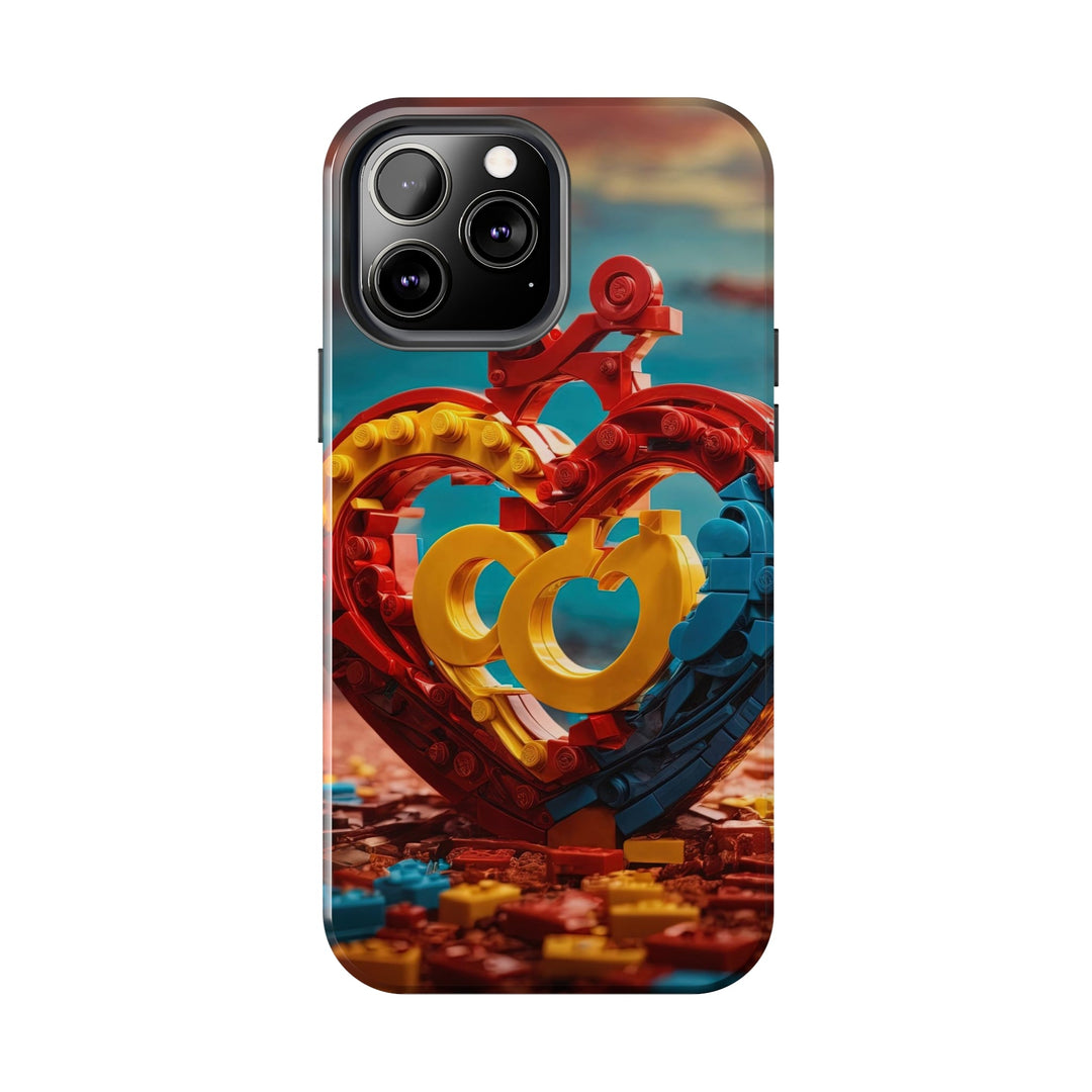 Lego Heart Sunset - Tough Phone Case - Phone Case - g(0D·IO) - iPhone 13 Mini - -