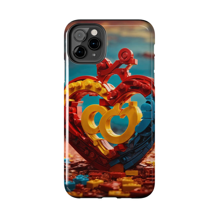 Lego Heart Sunset - Tough Phone Case - Phone Case - g(0D·IO) - iPhone 13 Mini - -