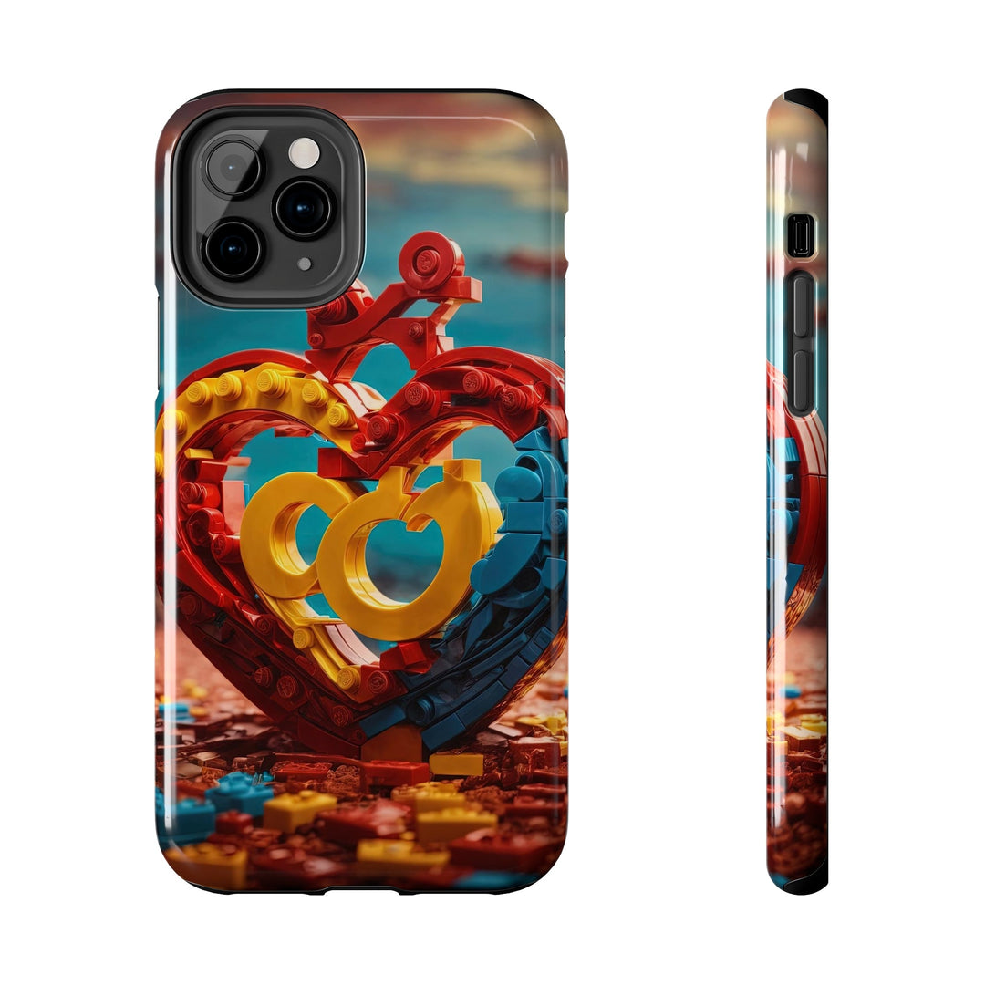 Lego Heart Sunset - Tough Phone Case - Phone Case - g(0D·IO) - iPhone 11 Pro - -