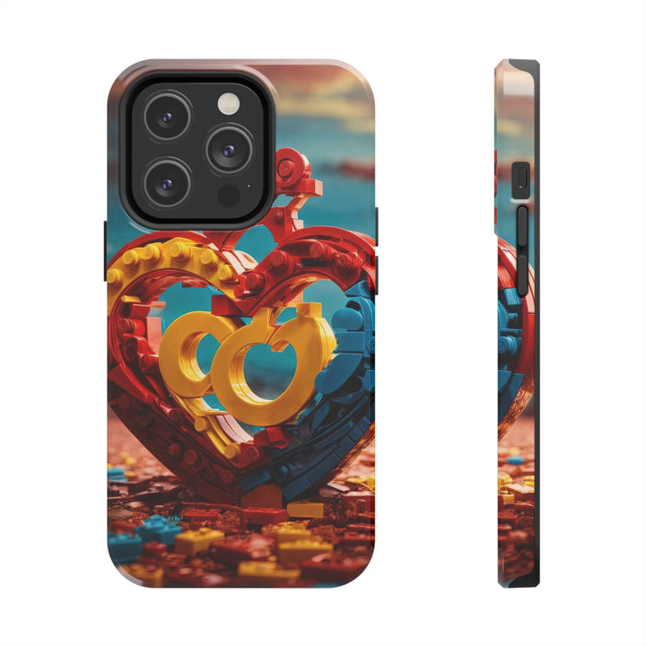 Lego Heart Sunset - Tough Phone Case - Phone Case - g(0D·IO) - iPhone 14 Pro - -