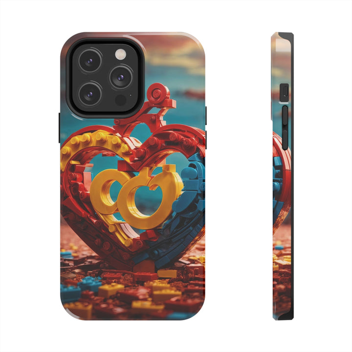 Lego Heart Sunset - Tough Phone Case - Phone Case - g(0D·IO) - iPhone 14 Pro Max - -