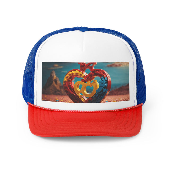 Lego Heart Sunset - Trucker Hat - Hats - g(0D·IO) - Blue/Red - One size -