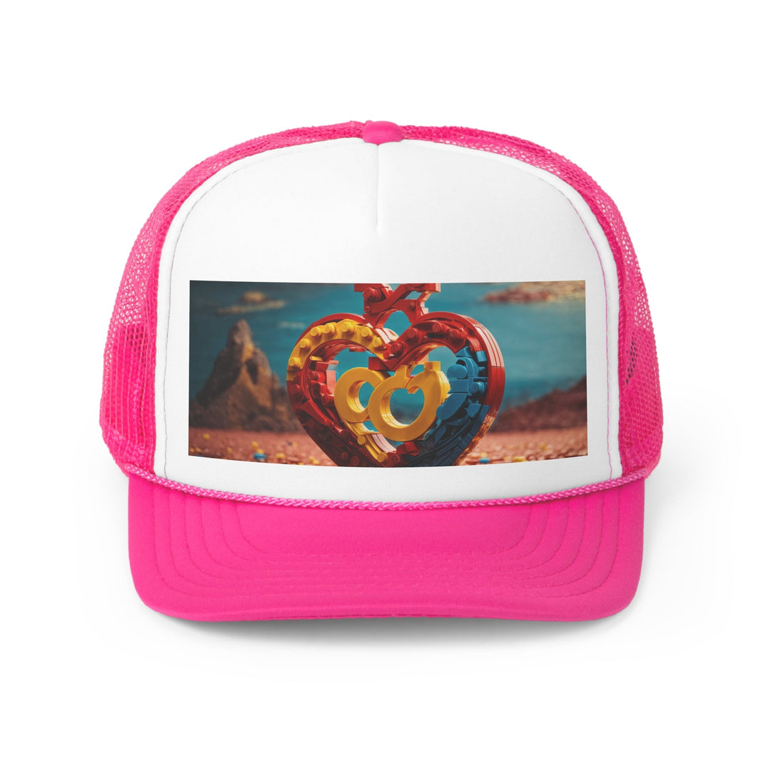 Lego Heart Sunset - Trucker Hat - Hats - g(0D·IO) - Pink - One size -