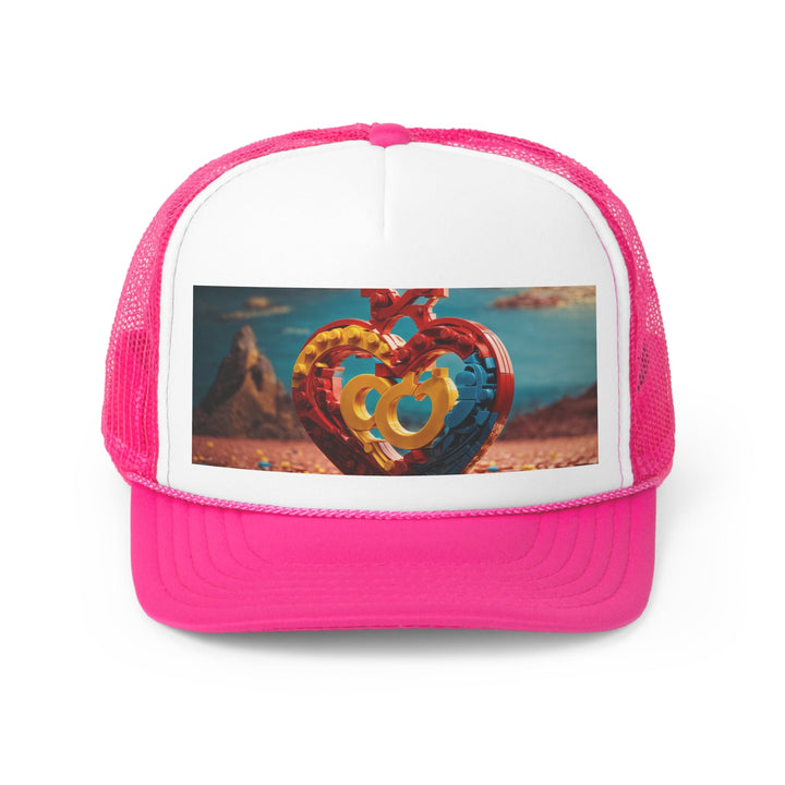 Lego Heart Sunset - Trucker Hat - Hats - g(0D·IO) - Pink - One size -