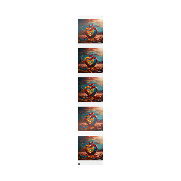 Lego Heart Sunset - Wrapping Paper - Home Decor - g(0D·IO) - 30" x 180" - Glossy -