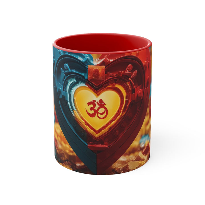 Lego Om Heart - Accent Coffee Mug - Mug - g(0D·IO) - Red - 11oz -