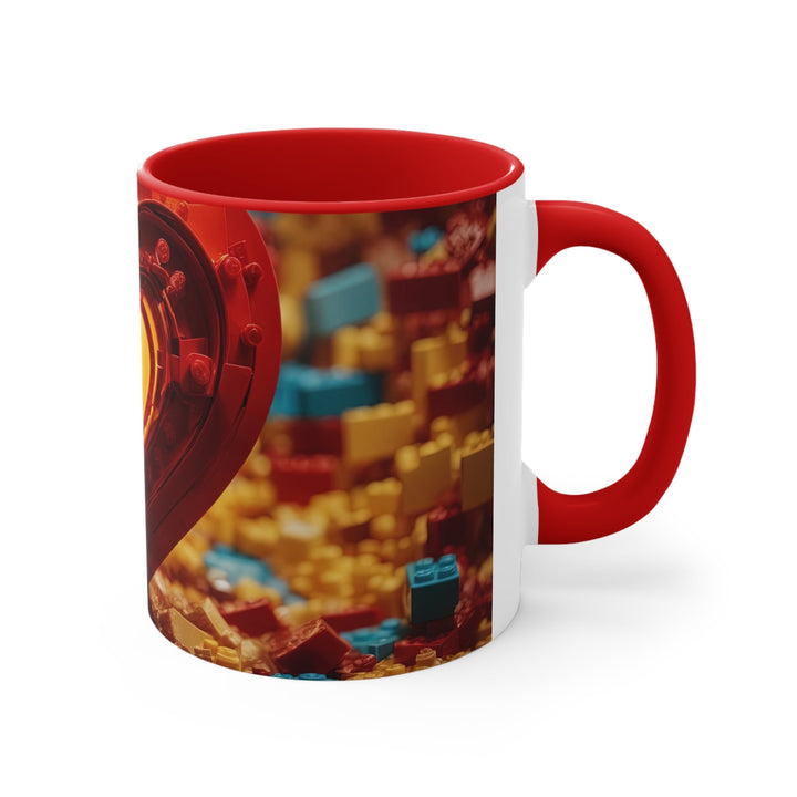 Lego Om Heart - Accent Coffee Mug - Mug - g(0D·IO) - Pink - 11oz -