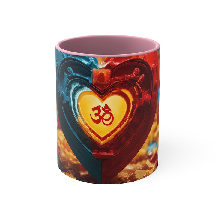 Lego Om Heart - Accent Coffee Mug - Mug - g(0D·IO) - Pink - 11oz -