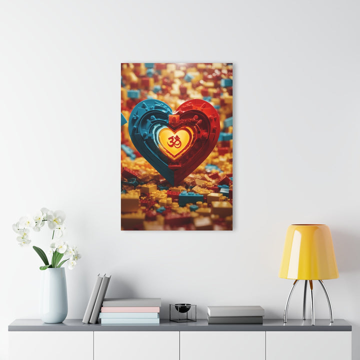 Lego Om Heart - Acrylic Prints (French Cleat Hanging) - Home Decor - g(0D·IO) - 24" x 36" (Vertical) - 0.25'' -
