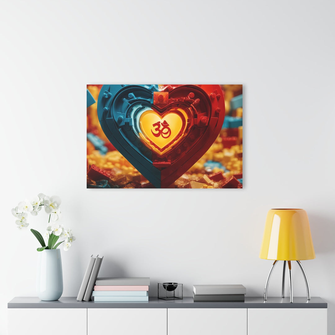 Lego Om Heart - Acrylic Prints (French Cleat Hanging) - Home Decor - g(0D·IO) - 24" x 36" (Vertical) - 0.25'' -