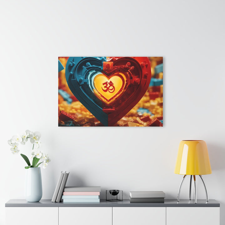 Lego Om Heart - Acrylic Prints (French Cleat Hanging) - Home Decor - g(0D·IO) - 24" x 36" (Vertical) - 0.25'' -