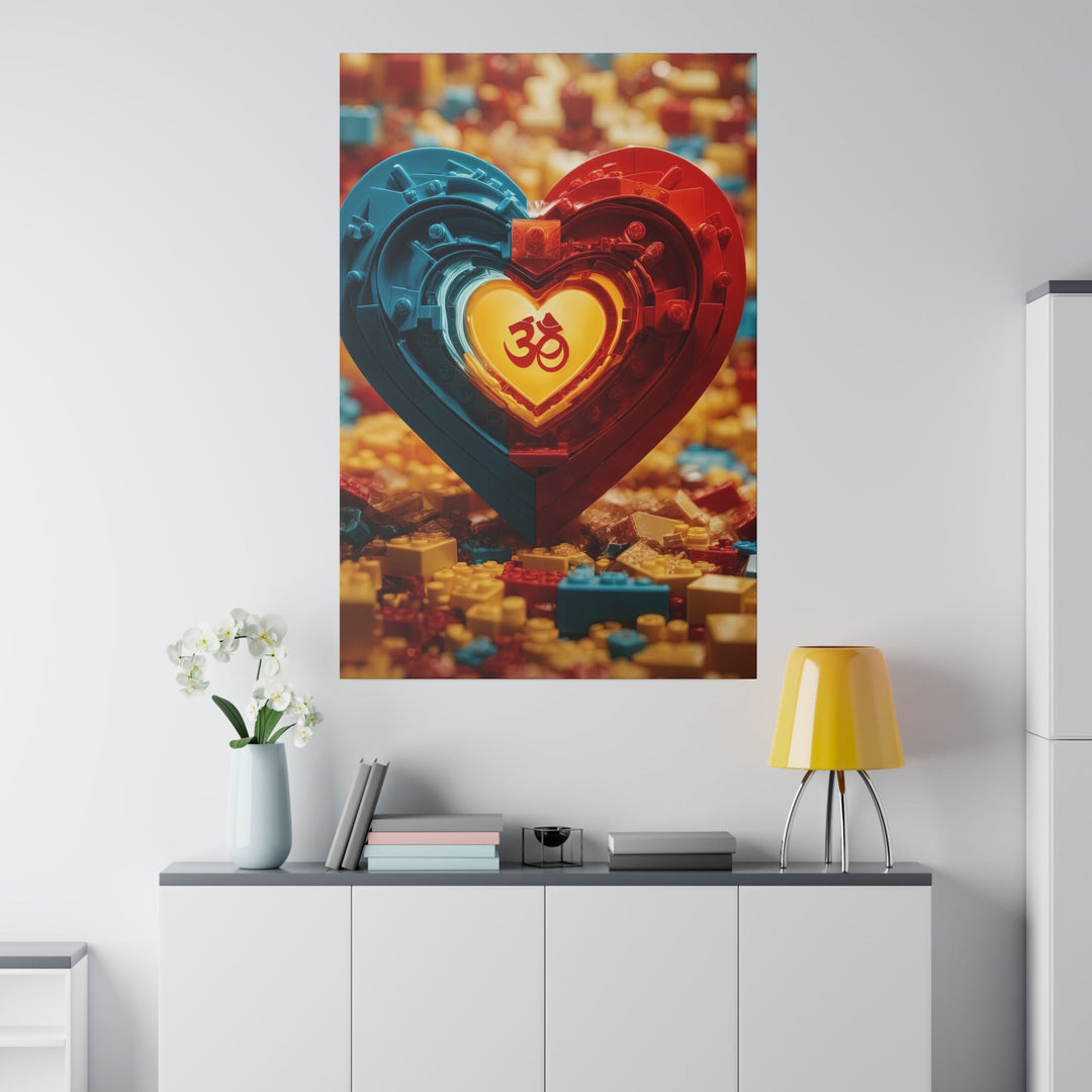 Lego Om Heart - Matte Canvas - Canvas - g(0D·IO) - 32" x 32" (Square) - 0.75'' -