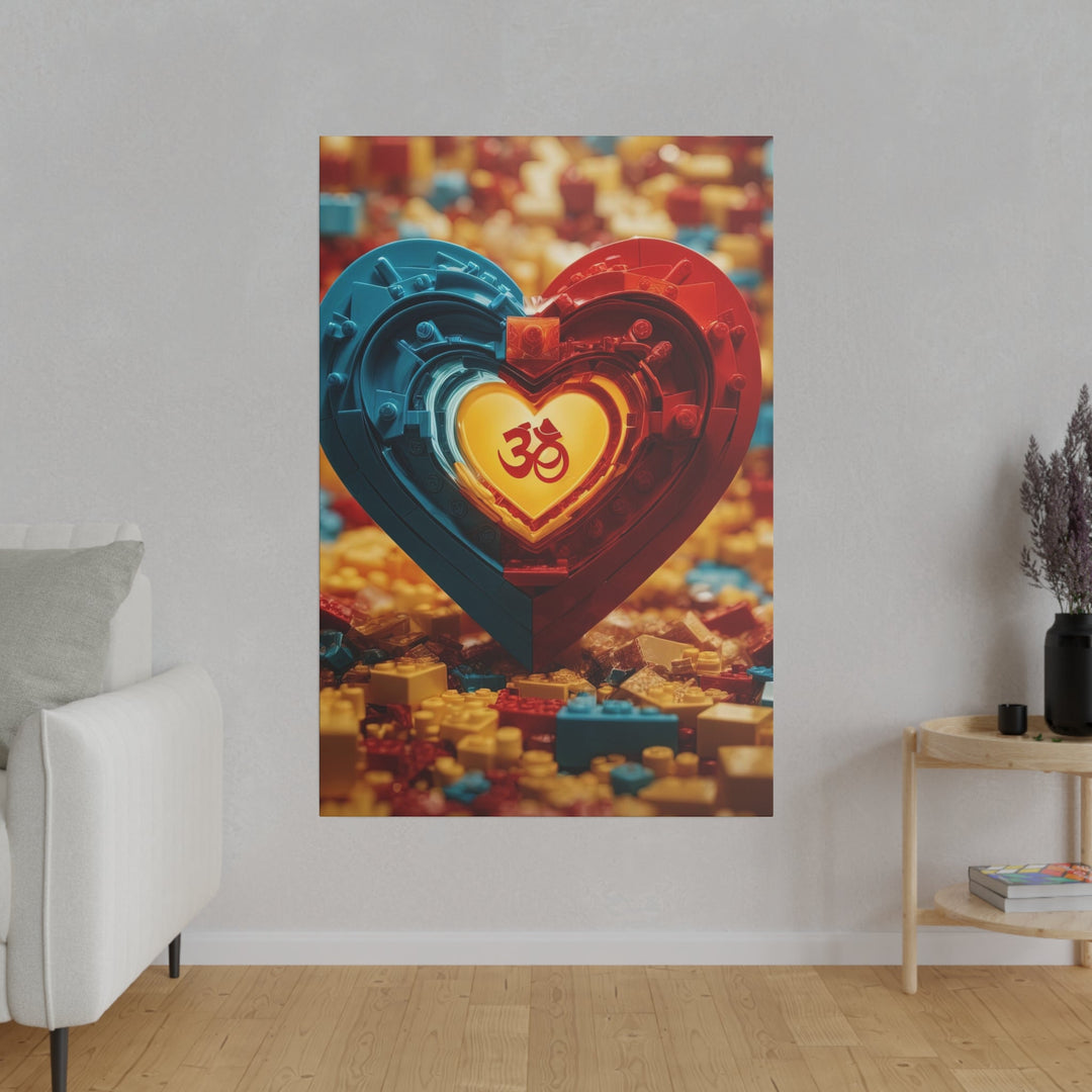 Lego Om Heart - Matte Canvas - Canvas - g(0D·IO) - 32" x 32" (Square) - 0.75'' -