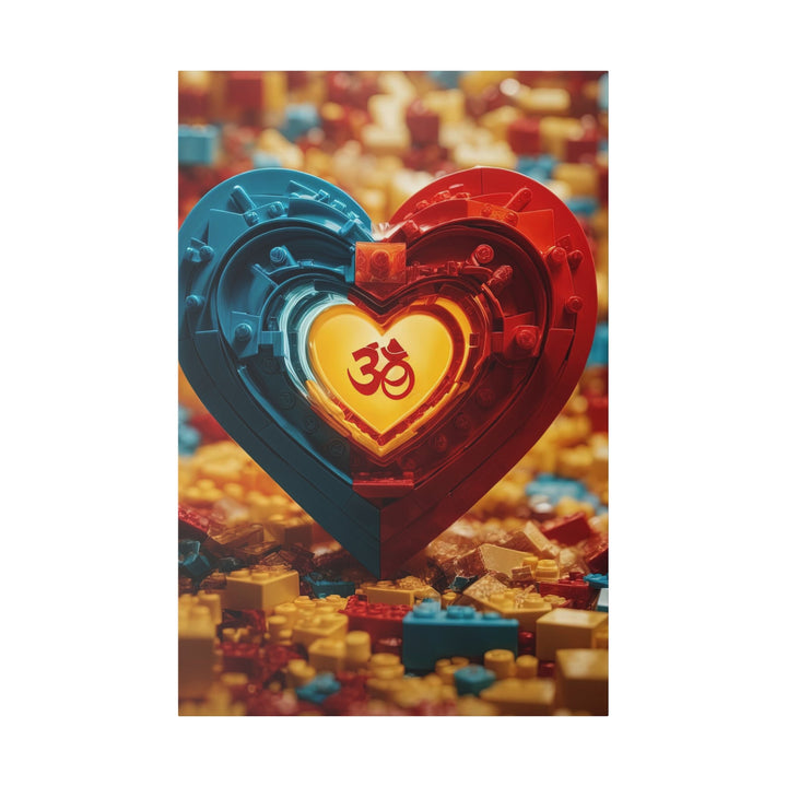 Lego Om Heart - Matte Canvas - Canvas - g(0D·IO) - 32″ x 48″ (Vertical) - 0.75'' -