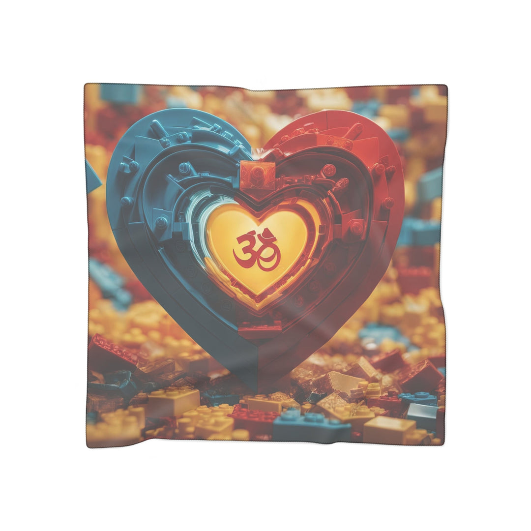 Lego Om Heart - Poly Scarf - Accessories - g(0D·IO) - Poly voile - 25" × 25" -