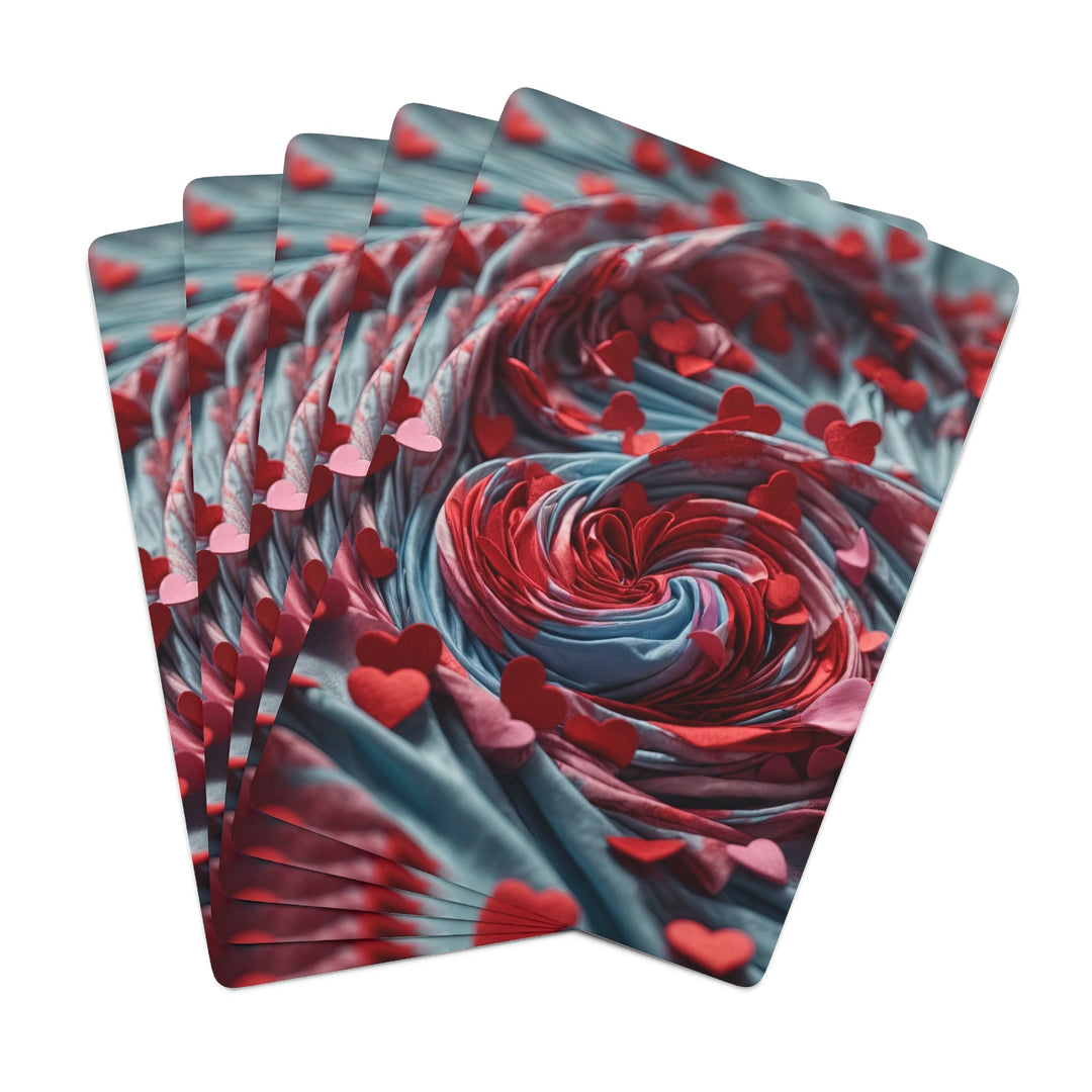 Love Swirl Elegance - Poker Cards - Paper products - g(0D·IO) - 2.47" x 3.47" - White - Semi Glossy