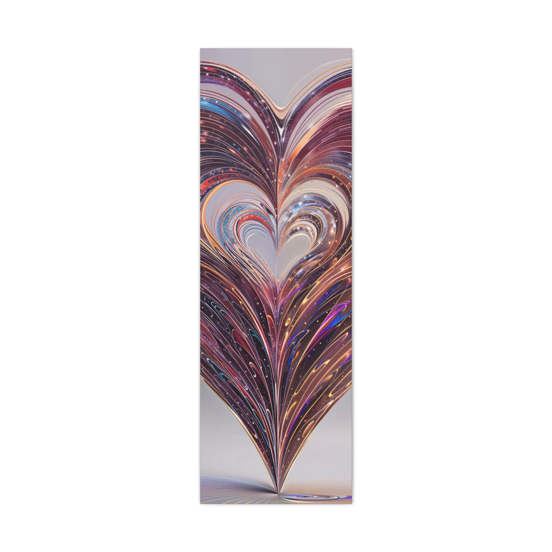 Luminous Heart Swirls - Matte Canvas Print 1.25" - Canvas - g(0D·IO) - 16" x 48" (Vertical) - 1.25" -