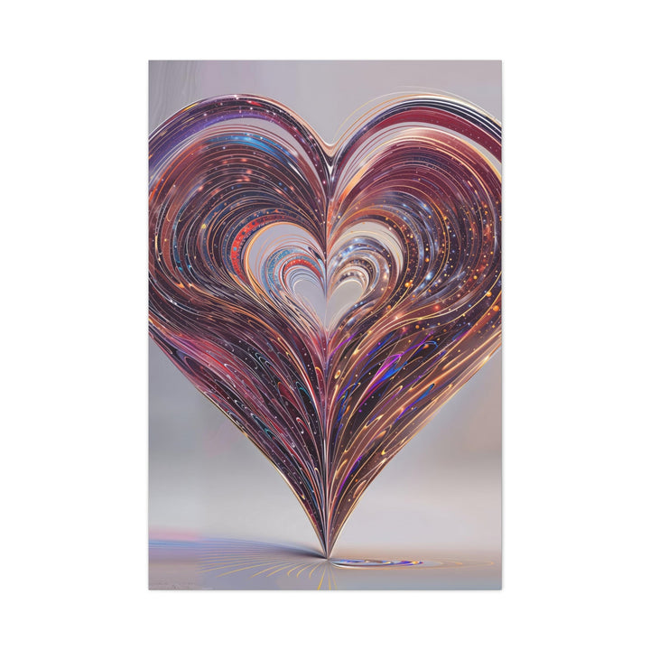 Luminous Heart Swirls - Matte Canvas Print 1.25" - Canvas - g(0D·IO) - 32″ x 48″ (Vertical) - 1.25" -