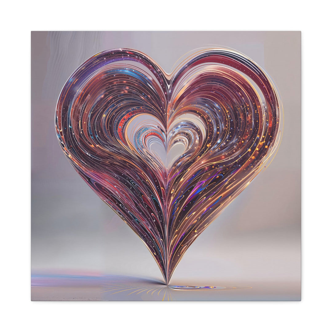 Luminous Heart Swirls - Matte Canvas Print 1.25" - Canvas - g(0D·IO) - 24″ x 24″ - 1.25" -