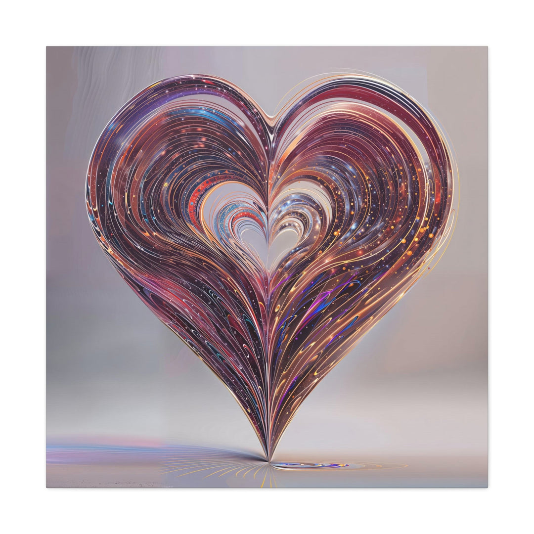 Luminous Heart Swirls - Matte Canvas Print 1.25" - Canvas - g(0D·IO) - 36" x 36" - 1.25" -