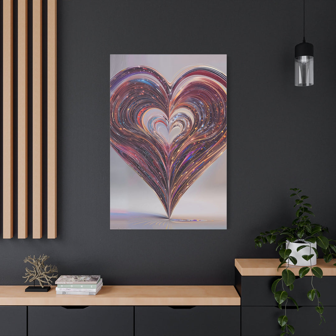 Luminous Heart Swirls - Matte Canvas Print 1.25" - Canvas - g(0D·IO) - 36" x 36" - 1.25" -