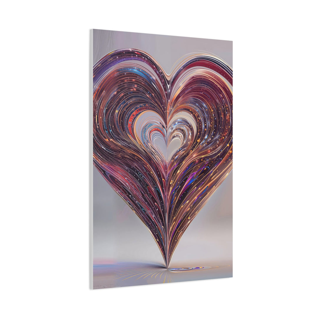 Luminous Heart Swirls - Matte Canvas Print 1.25" - Canvas - g(0D·IO) - 36" x 36" - 1.25" -