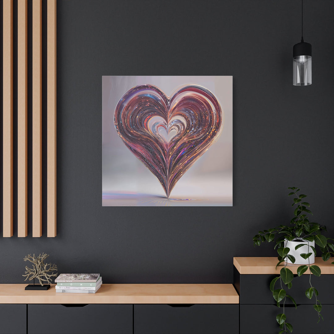 Luminous Heart Swirls - Matte Canvas Print 1.25" - Canvas - g(0D·IO) - 36" x 36" - 1.25" -