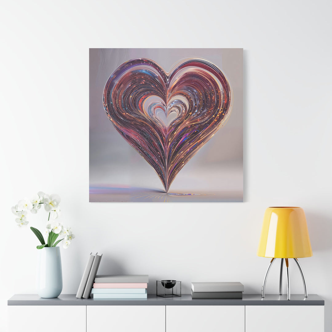 Luminous Heart Swirls - Matte Canvas Print 1.25" - Canvas - g(0D·IO) - 36" x 36" - 1.25" -