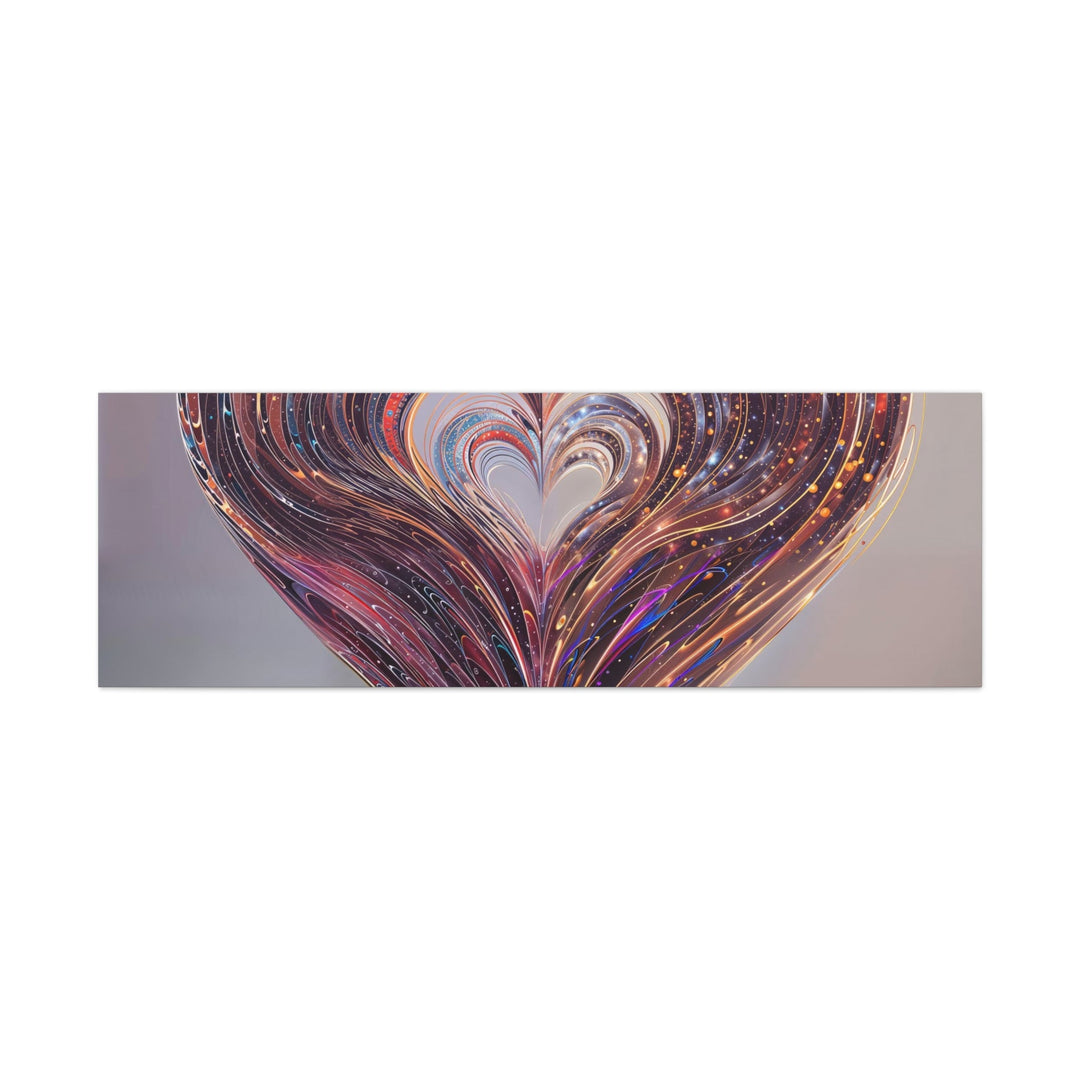 Luminous Heart Swirls - Matte Canvas Print 1.25" - Canvas - g(0D·IO) - 60" x 20" (Horizontal) - 1.25" -