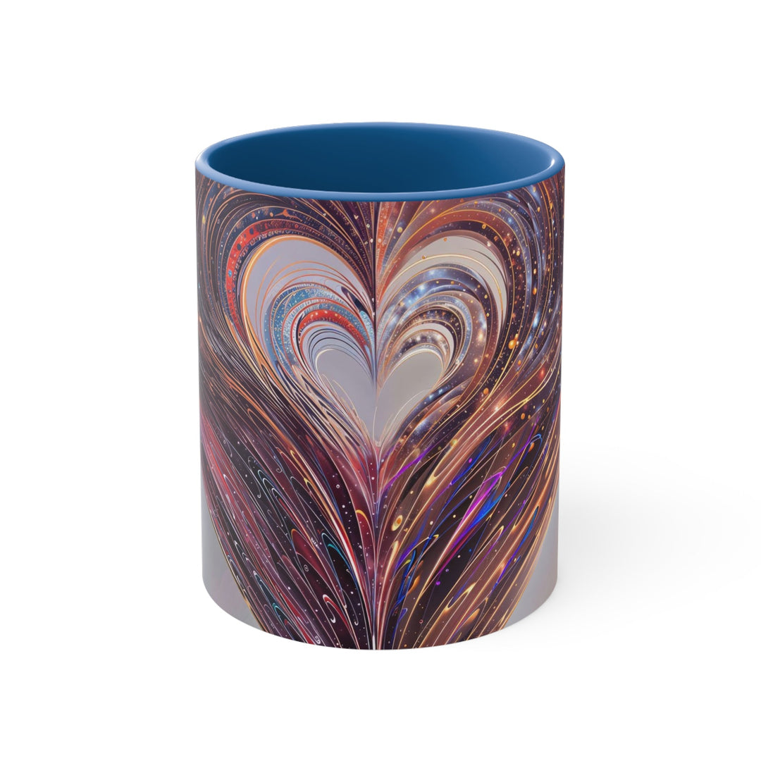 Luminous Swirling Heart - Accent Coffee Mug - Mug - g(0D·IO) - Blue - 11oz -