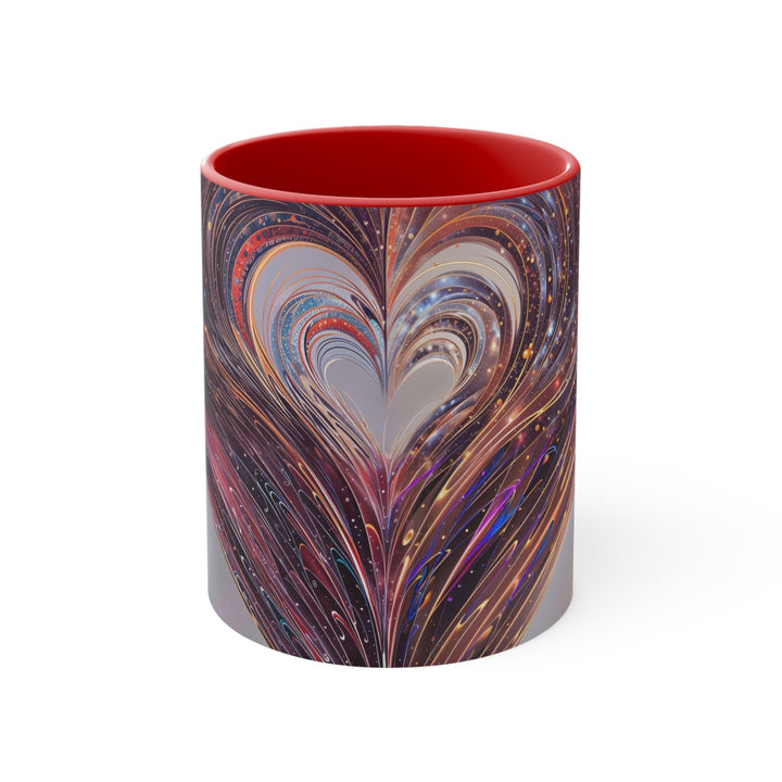 Luminous Swirling Heart - Accent Coffee Mug - Mug - g(0D·IO) - Red - 11oz -