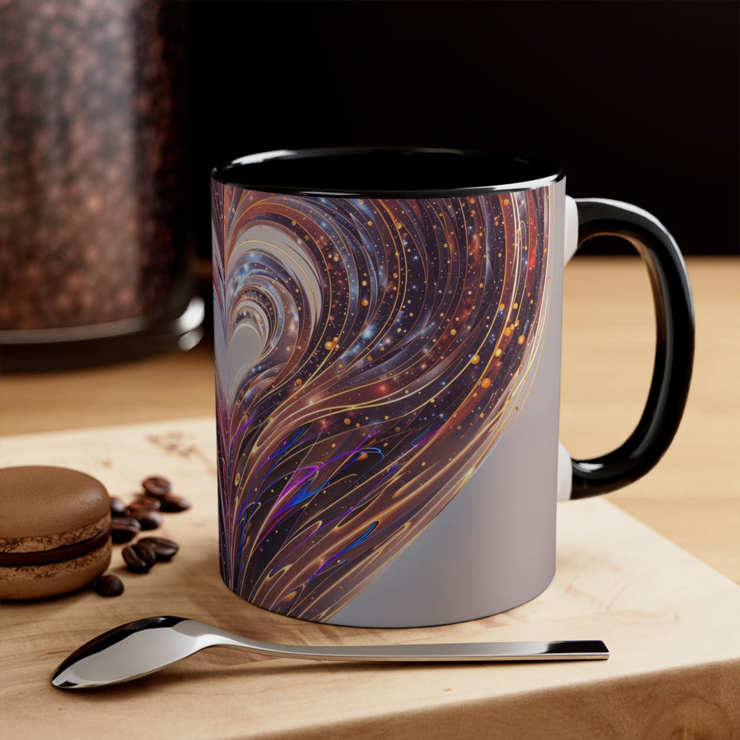 Luminous Swirling Heart - Accent Coffee Mug - Mug - g(0D·IO) - Pink - 11oz -