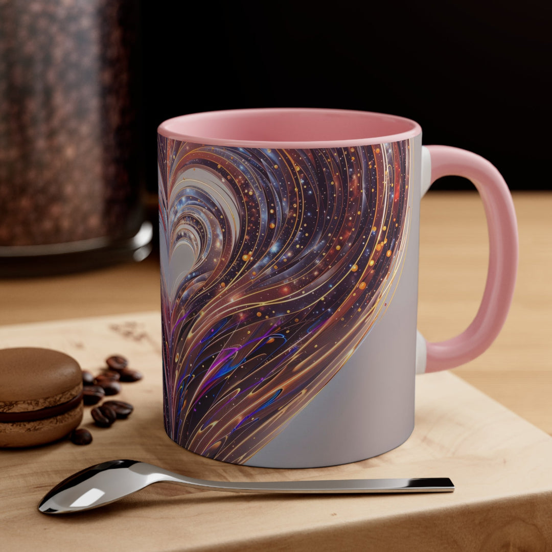 Luminous Swirling Heart - Accent Coffee Mug - Mug - g(0D·IO) - Pink - 11oz -