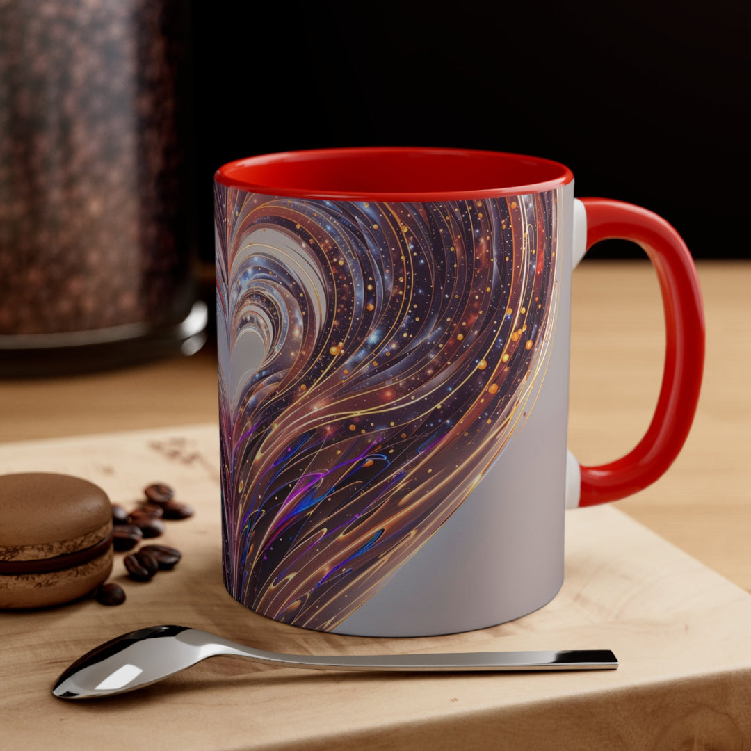 Luminous Swirling Heart - Accent Coffee Mug - Mug - g(0D·IO) - Pink - 11oz -