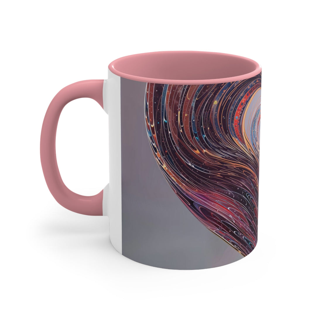 Luminous Swirling Heart - Accent Coffee Mug - Mug - g(0D·IO) - Pink - 11oz -