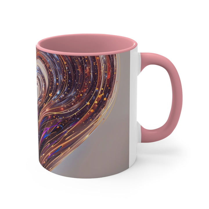 Luminous Swirling Heart - Accent Coffee Mug - Mug - g(0D·IO) - Pink - 11oz -