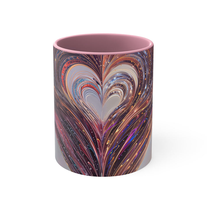 Luminous Swirling Heart - Accent Coffee Mug - Mug - g(0D·IO) - Pink - 11oz -