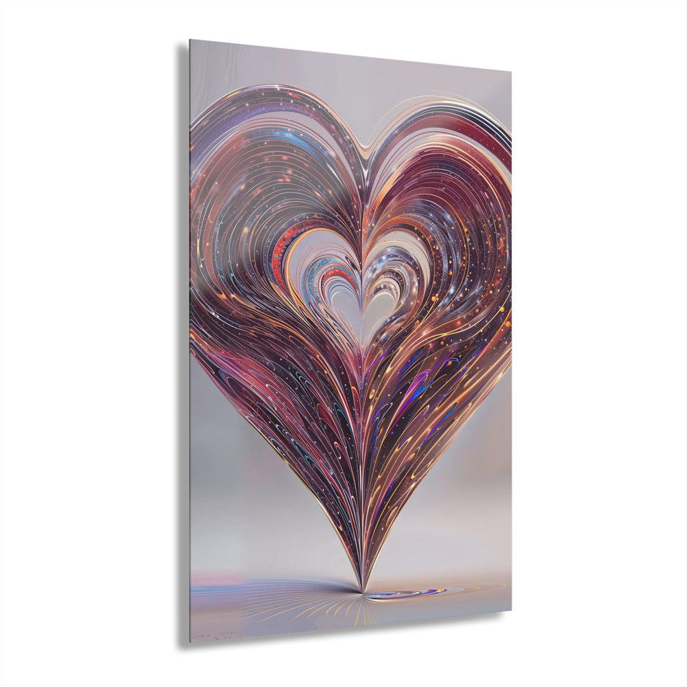 Luminous Swirling Heart - Acrylic Prints (French Cleat Hanging) - Home Decor - g(0D·IO) - 24" x 36" (Vertical) - 0.25'' -
