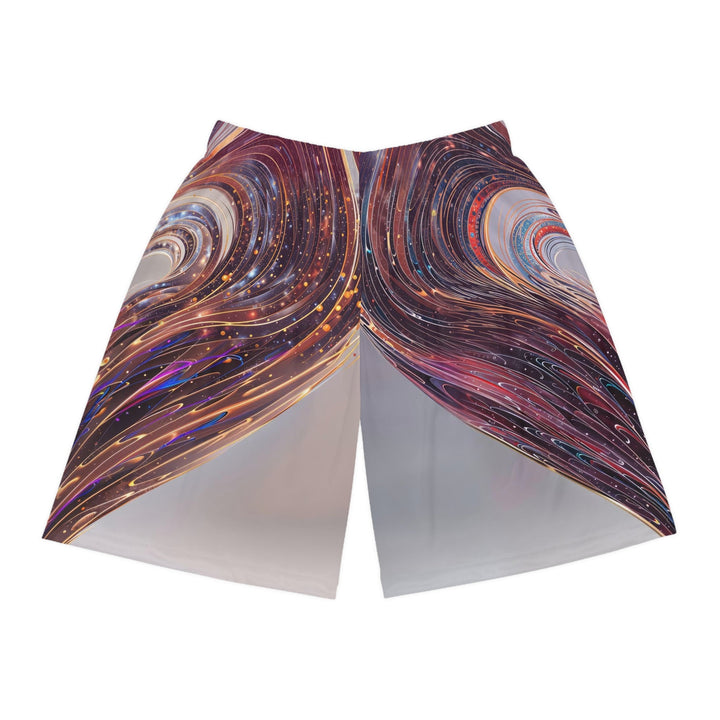 Luminous Swirling Heart - AOP Basketball Shorts - All Over Prints - g(0D·IO) - Seam thread color automatically matched to design - XS -