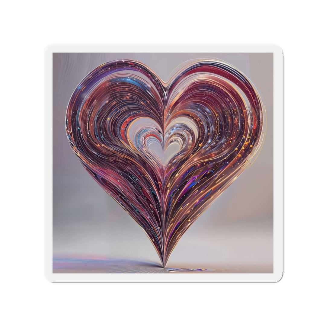 Luminous Swirling Heart - Die-cut Magnet - Home Decor - g(0D·IO) - 4" x 4" - Die-Cut - 1 pc
