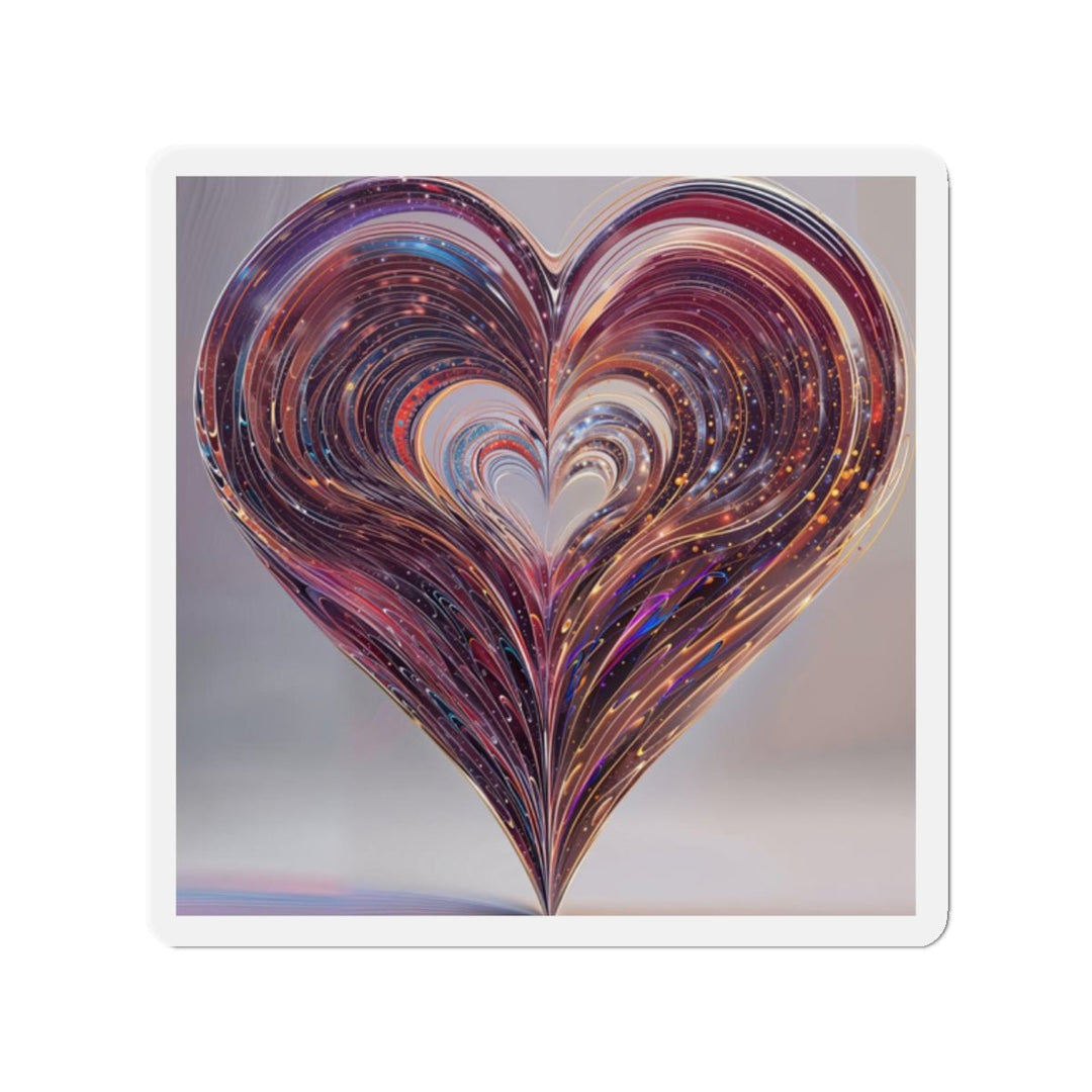 Luminous Swirling Heart - Die-cut Magnet - Home Decor - g(0D·IO) - 2" x 2" - Die-Cut - 1 pc
