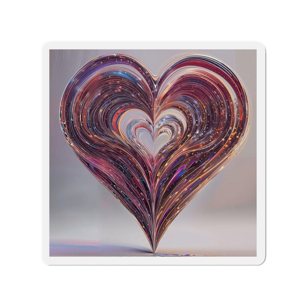 Luminous Swirling Heart - Die-cut Magnet - Home Decor - g(0D·IO) - 3" x 3" - Die-Cut - 1 pc