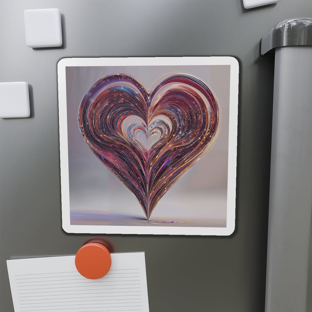 Luminous Swirling Heart - Die-cut Magnet - Home Decor - g(0D·IO) - 6 × 6" - Die-Cut - 1 pc