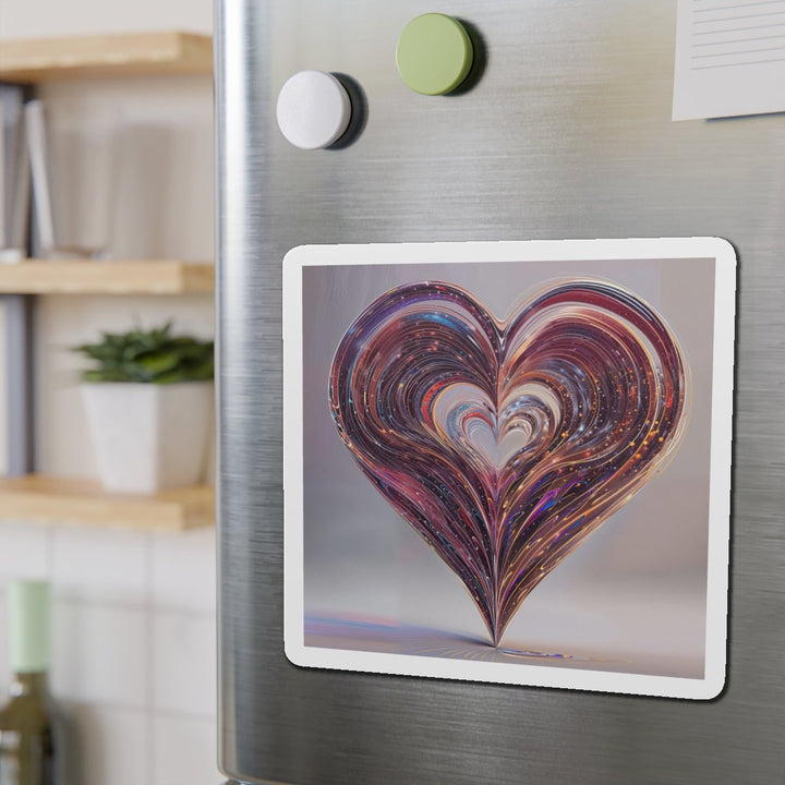 Luminous Swirling Heart - Die-cut Magnet - Home Decor - g(0D·IO) - 6 × 6" - Die-Cut - 1 pc