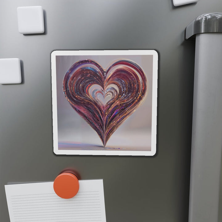 Luminous Swirling Heart - Die-cut Magnet - Home Decor - g(0D·IO) - 6 × 6" - Die-Cut - 1 pc