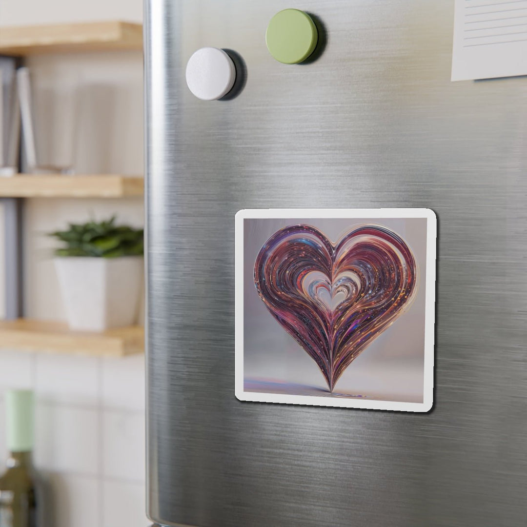 Luminous Swirling Heart - Die-cut Magnet - Home Decor - g(0D·IO) - 6 × 6" - Die-Cut - 1 pc