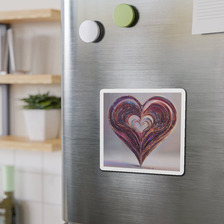 Luminous Swirling Heart - Die-cut Magnet - Home Decor - g(0D·IO) - 6 × 6" - Die-Cut - 1 pc