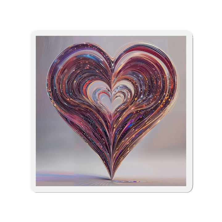 Luminous Swirling Heart - Die-cut Magnet - Home Decor - g(0D·IO) - 6 × 6" - Die-Cut - 1 pc